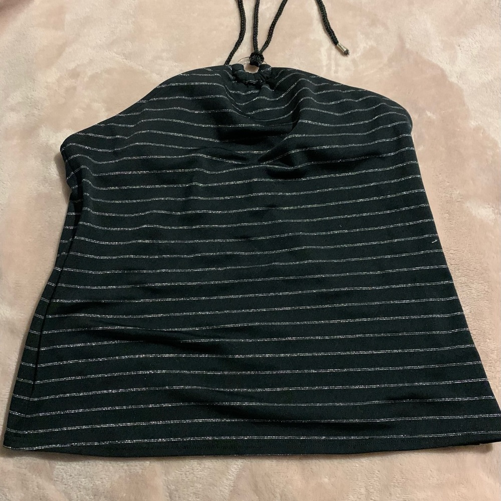 Michael Kors black and silver halter top.  Size 12